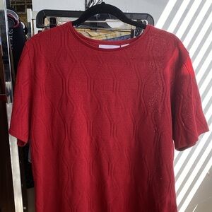 Alfred Dunner Red Textured Blouse
